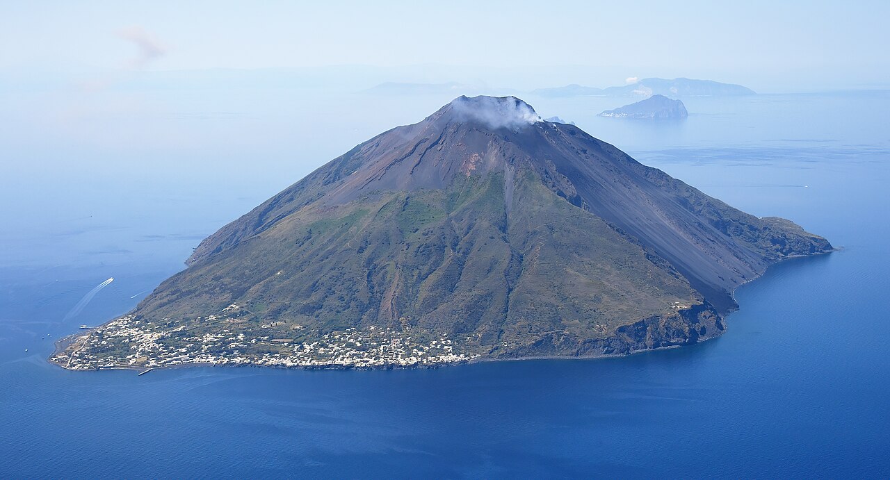 Aerial image of Stromboli (view from the northeast