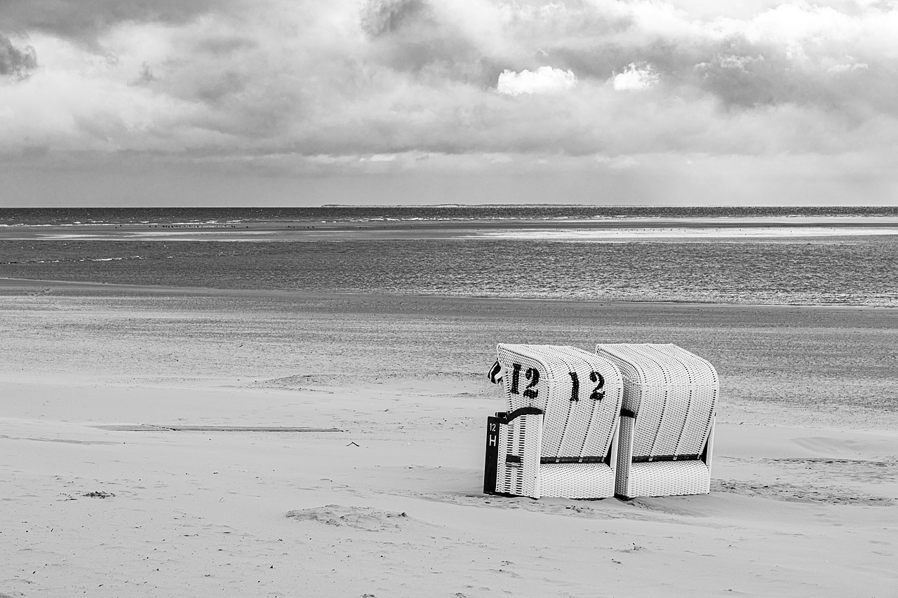 Borkum, Hauptstrand -- 2020 -- 2691 (bw)